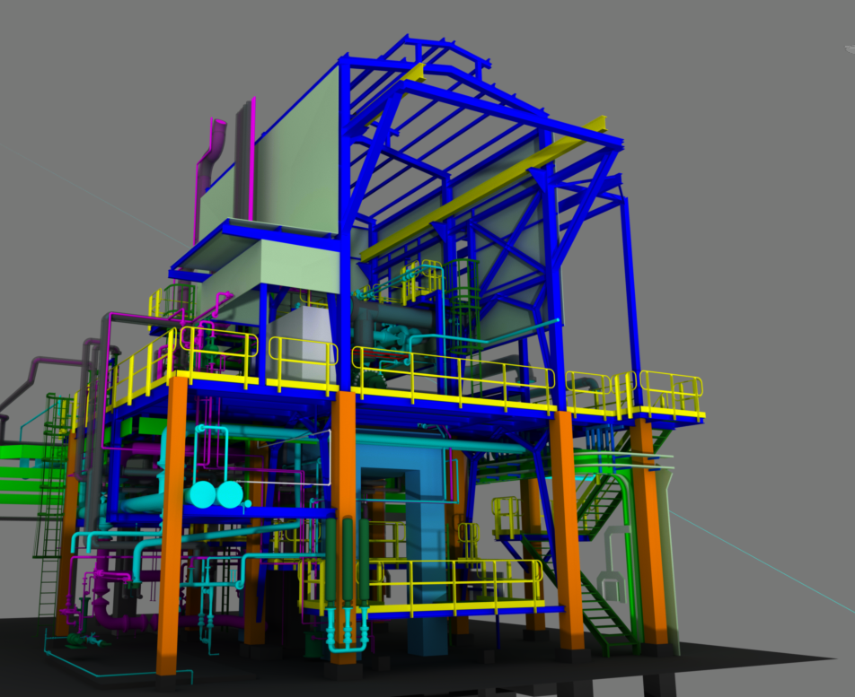 Compresor P69 Puertollano Maqueta 3D